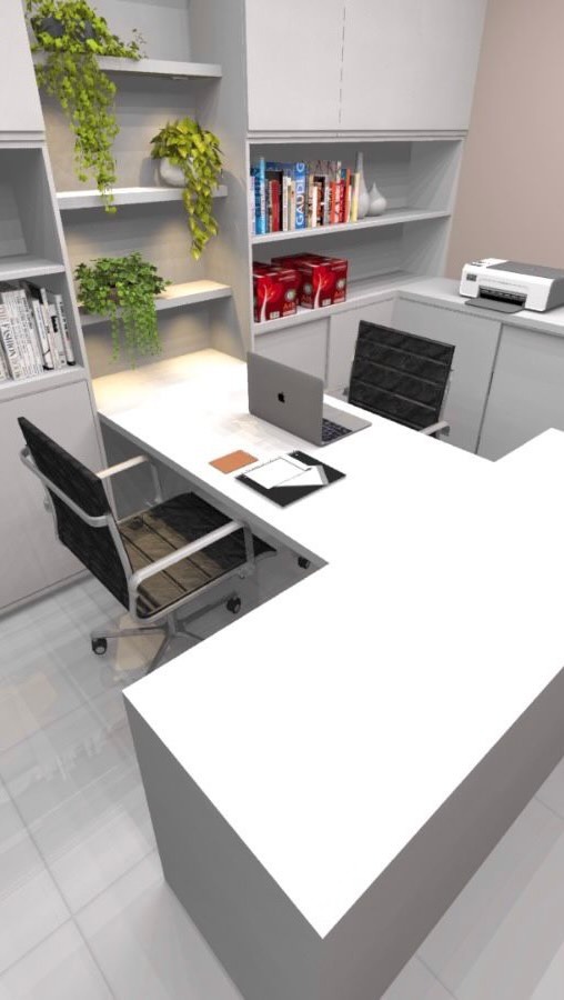 Artesão trabalhando em móvel planejado no ateliê XS Mobili